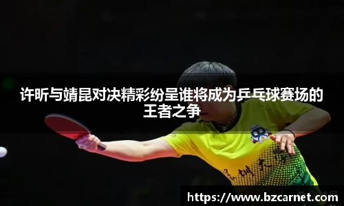 许昕与靖昆对决精彩纷呈谁将成为乒乓球赛场的王者之争