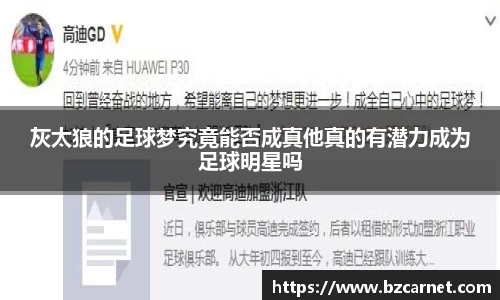 灰太狼的足球梦究竟能否成真他真的有潜力成为足球明星吗